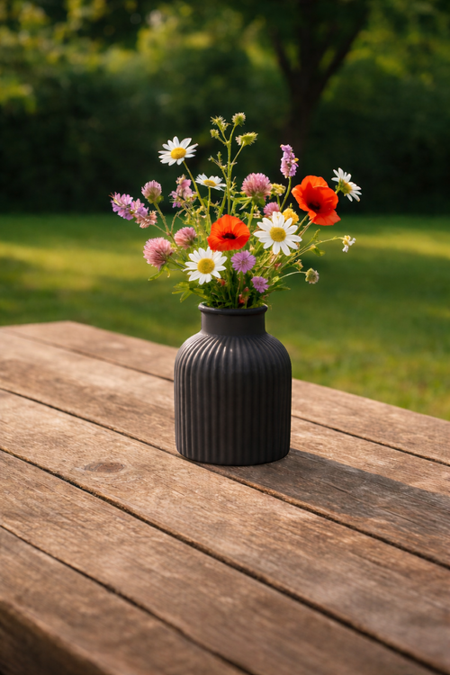 Ribbed Form – El Yapımı Dekoratif Vazo