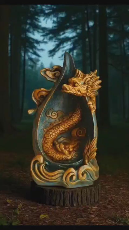 🐉 Ejderha Figürlü Alçı Dekor – Gücün ve Korumanın Simgesi